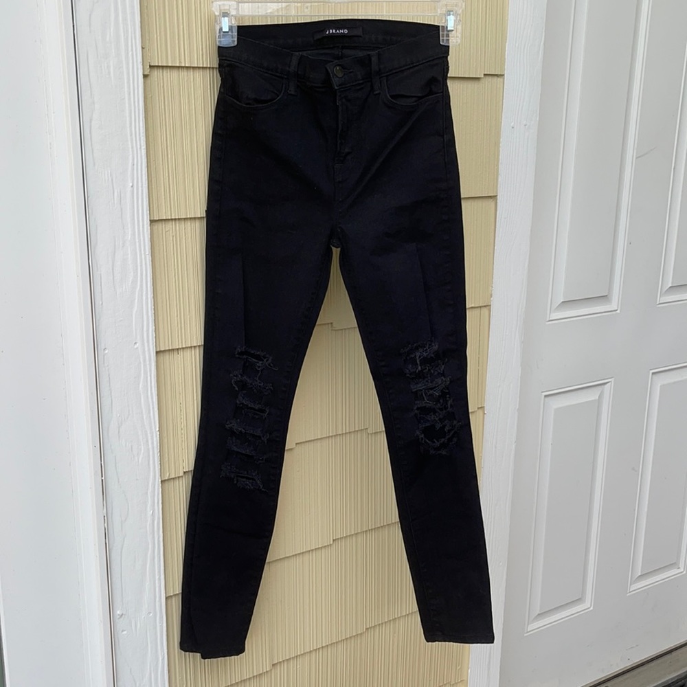 J Brand Maria skinny black jeans sz 28